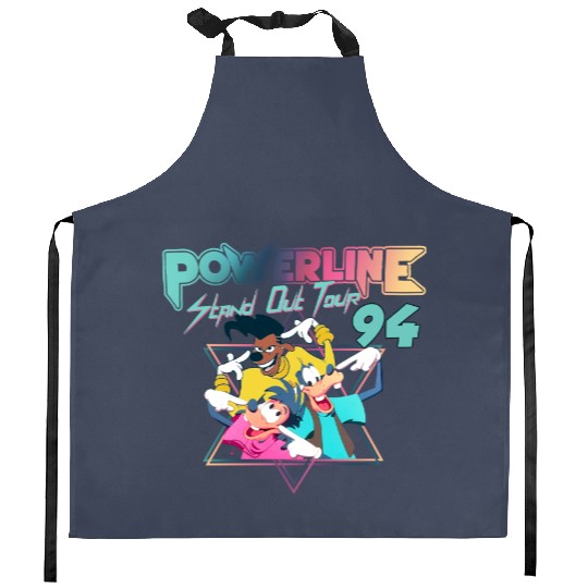 Disney A Goofy Movie Powerline World Tour 95 Retro 80s Kitchen Aprons