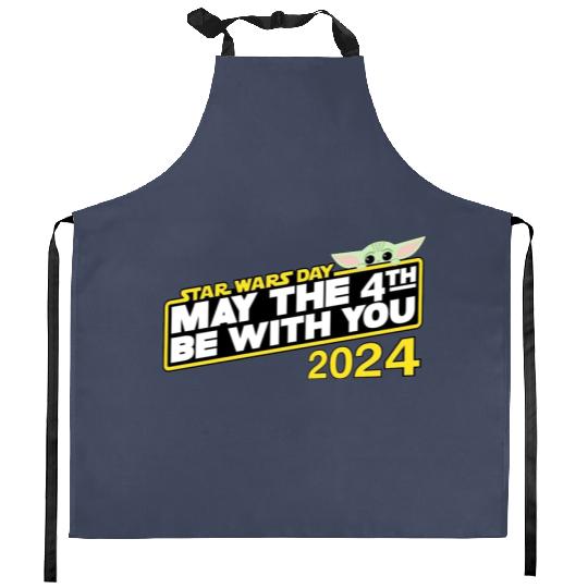 May The Fourth Be With You Kitchen Aprons, Star Wars Kitchen Aprons, Disney 2024 Kitchen Aprons, Birthday Kitchen Aprons
