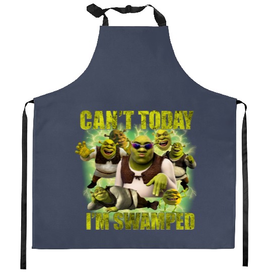 Can't Today I'm Swamped Kitchen Aprons, Shrek Kitchen Aprons, Disney Fiona Princess Kitchen Aprons