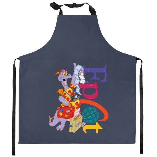 Disney Epcot Figment  Kitchen Aprons, Epcot Center Kitchen Aprons, Epcot Trip Kitchen Aprons