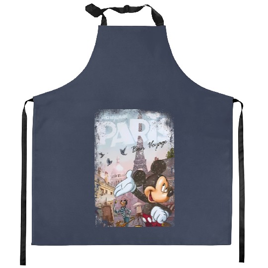 Disneyland Paris Mickey Kitchen Aprons, Eiffel Tower Mickey Kitchen Aprons