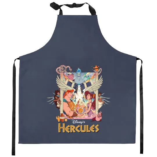 Vintage 90s Disney Hercules  Retro Hercules 1997 Vintage Kitchen Aprons, Hercules Disney Kitchen Aprons, Hercules Disney Kitchen Aprons