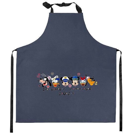 2024 Disney Cruise Kitchen Aprons, Disney Pirate Kitchen Aprons 2024, Mickey and Friends Cruise Kitchen Aprons