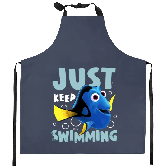 Disney Finding Dory Just Keep Swimming Graphic Kitchen Aprons,WDW Magic Kingdom Disneyland Vacation Gift