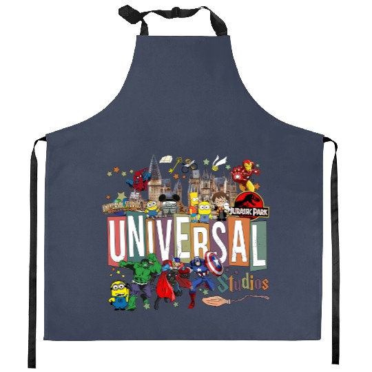 Disney Universal Studios Kitchen Aprons, Universal Studios 2024 Trip Kitchen Aprons, Universal Orlando Kitchen Aprons, Disneyworld Kitchen Aprons