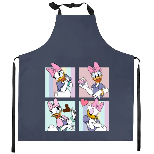 Disney Daisy Duck  Kitchen Aprons, Disney Girls Kitchen Aprons, Disney Aesthetic Kitchen Aprons, Disneyworld Kitchen Aprons, Disneyland Kitchen Aprons
