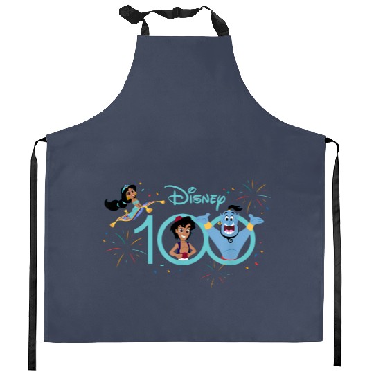 Disney 100 Anniversary Aladdin Jasmine Genie Kitchen Aprons