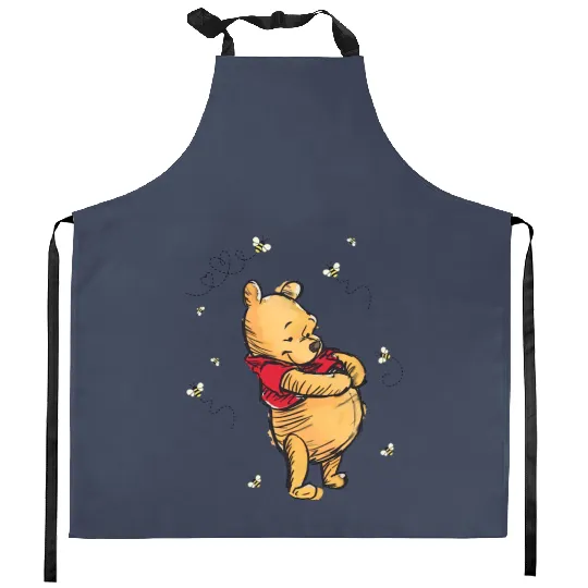 Disney Winnie the Pooh Kitchen Aprons, Pooh Bear with Bee Kitchen Aprons