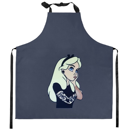 Alice punk Kitchen Aprons,Inappropriate Disneyworld Kitchen Aprons
