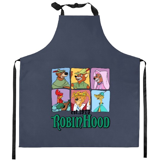 Retro Disney Robin Hood Characters Est. 1973 Kitchen Aprons