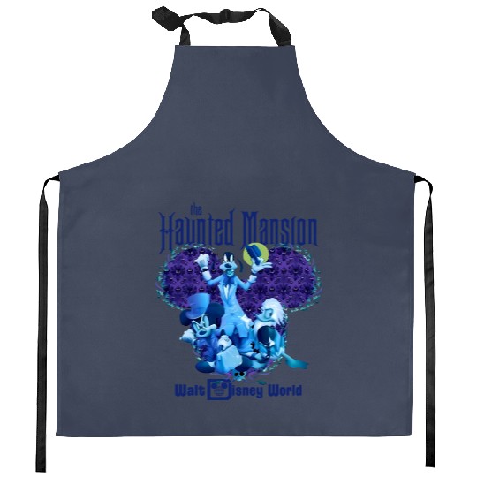 Haunted Mansion Kitchen Aprons, Foolish Mortal Kitchen Aprons, Disney Halloween Matching Kitchen Aprons