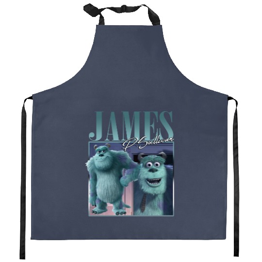 James P.Sullivan Disney Monsters Retro Kitchen Aprons, Monsters Inc Vintage Style Kitchen Aprons