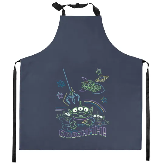 Disney Pixar Alien Pizza Planet Kitchen Aprons, Disney Toy Story Pizza Planet Kitchen Aprons, Disney Pizza Planet Kitchen Aprons, Alien Pizza Planet, HarryHudsonShop