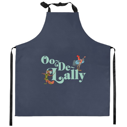 Disney Robin Hood Oo de lally Iconic Quote Chest Text Logo Kitchen Aprons