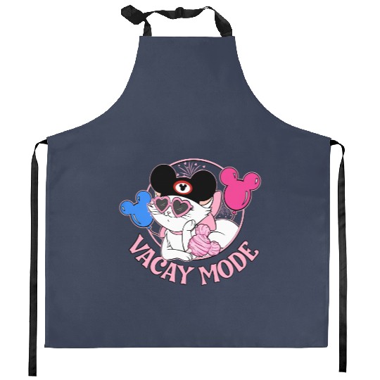 Disney The Aristocats Marie Cat Vacay Mode Mickey Balloon Kitchen Aprons, Disney Cat Kitchen Aprons