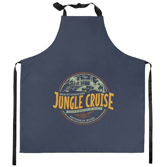 Jungle Cruise Ride Back Side Of Water Kitchen Aprons, Vintage Disney Kitchen Aprons