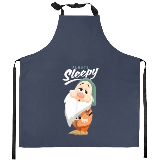 Disney Snow White And The Seven Dwarfs Always Sleepy Kitchen Aprons, WDW Magic Kingdom Disneyland Family Vacation Birthday Gift