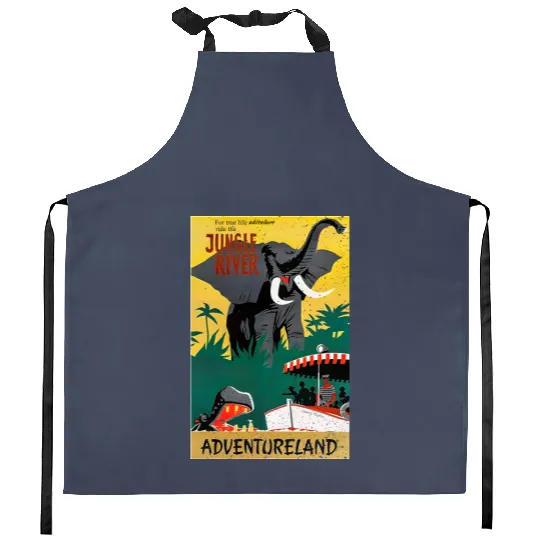 Jungle Cruise Kitchen Aprons, Disney Jungle Cruise Ride Kitchen Aprons