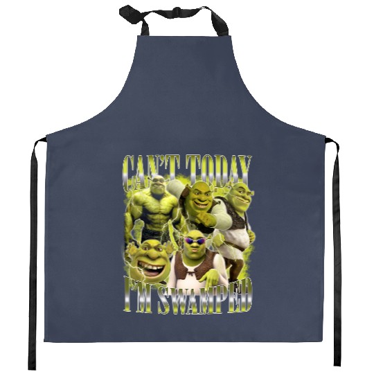 Can't Today I'm Swamped, Shrek Kitchen Aprons, Disney Fiona Princess, Shrek and Fiona, Sassy Shrek Kitchen Aprons, Funny Shrek  Kitchen Aprons