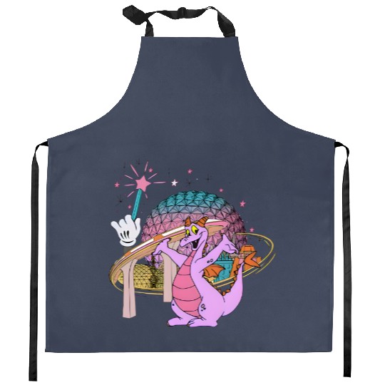Disney Dragon Figment Kitchen Aprons Epcot Figment Kitchen Aprons, Mascot Figment Kitchen Aprons