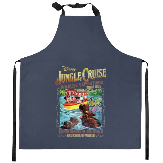 Vintage Disney Jungle Cruise Ride Kitchen Aprons, Disney Cruise Kitchen Aprons, Jungle Cruise Kitchen Aprons, Mickey and Friends