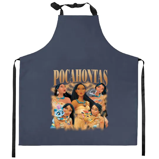 Pocahontas Bootleg Kitchen Aprons, Retro Disney Princess Kitchen Aprons