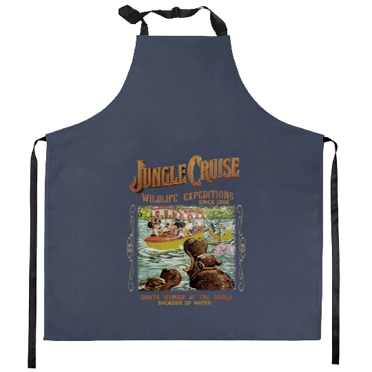 Disney Kitchen Aprons, Vintage Disney Jungle Cruise Ride Kitchen Aprons
