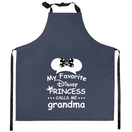 Disney Princess Calls Me Grandma Kitchen Aprons, Disney Trip Gift for Granddaughter