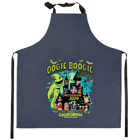 Vintage Oogie Boogie Bash 2024 Halloween Disney castle Kitchen Aprons, Mickey & friends