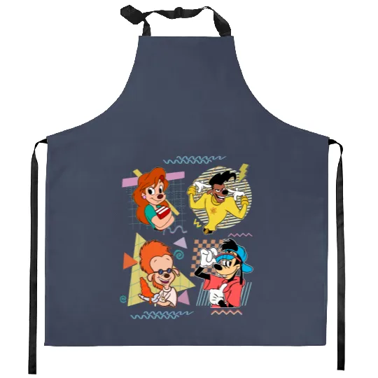 Goofy Kitchen Aprons, Kids Disney Kitchen Aprons, Vintage Goofy Movie Powerline
