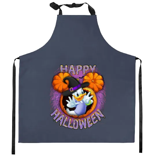 Daisy Duck Halloween Kitchen Aprons, Happy Halloween Kitchen Aprons, Daisy Halloween Kitchen Aprons, Disney Daisy Kitchen Aprons, Halloween Kitchen Aprons Women, Fall Kitchen Aprons