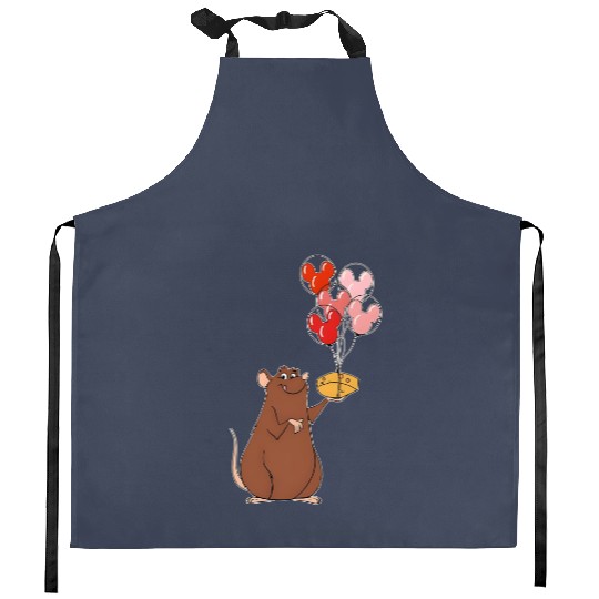 Disney Emile Balloon Mickey Ears Kitchen Aprons, Remy's Ratatouille