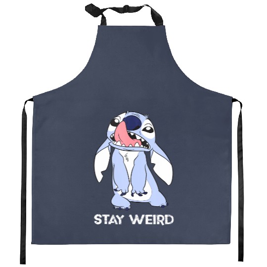 Disney Lilo Stitch Stay Weird Big Stitch Pastel Portrait Kitchen Aprons