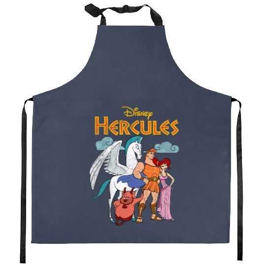 Disney Hercules Classic Hero Group Shot  Poster Kitchen Aprons