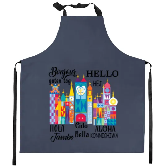 It's a Small World Kitchen Aprons, Disney Kitchen Aprons, Disney Small World, Many Languages Kitchen Aprons