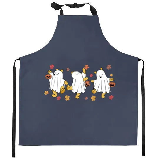 Retro Disney Pooh Halloween Kitchen Aprons, Winnie the Pooh Ghost Kitchen Aprons