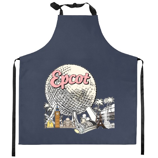Disney Epcot  Kitchen Aprons, Epcot World Tour Kitchen Aprons, Epcot Center 1982 Kitchen Aprons