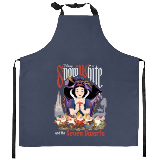 Retro Disney Snow White And The Seven Dwarfs Kitchen Aprons, Disney Snow White Kitchen Aprons