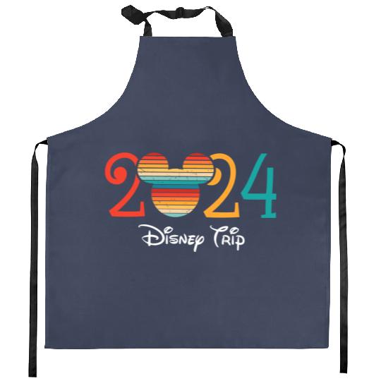Disney Family Vacation 2024 Kitchen Aprons, Custom Disney 2024 Family Vacation