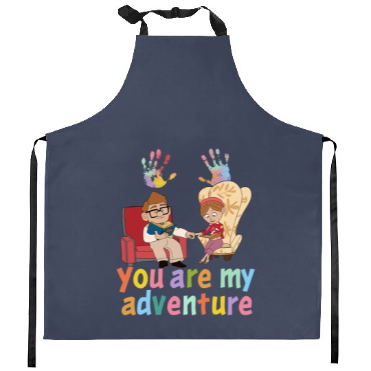 Disney Movie You Are My Adventure Kitchen Aprons, Disney Couple Carl and Ellie Kitchen Aprons