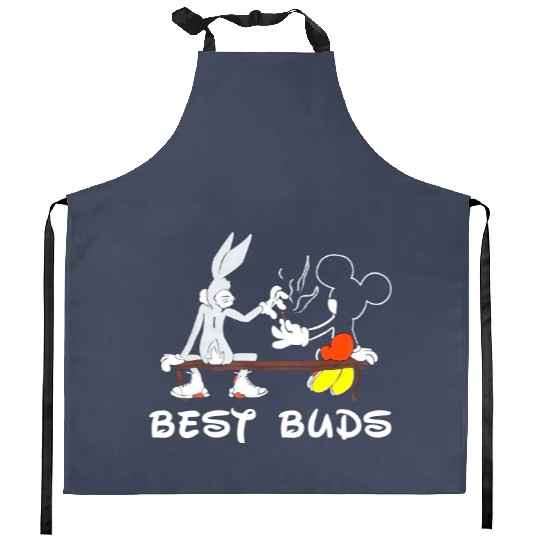 Best Buds Disney Kitchen Aprons - Bugs Bunny & Mickey Mouse cotton Kitchen Aprons, Graphic Kitchen Aprons for men, women, Unisex,  Gifts