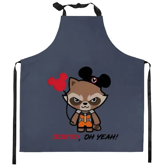Disney Rocket Raccoon Mickey Ears Kitchen Aprons, Disney Guardians Of The Galaxy Kitchen Aprons