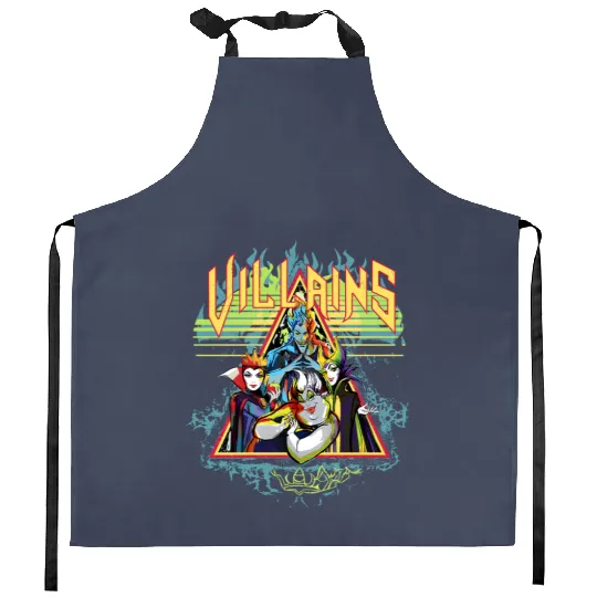 Villains Characters Kitchen Aprons, Retro Disney Villains Characters
