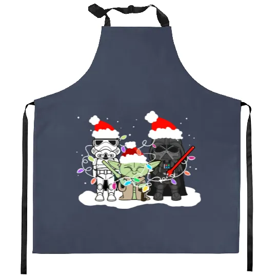 Star Wars Family Christmas Kitchen Aprons, Disney Xmas Gift Kitchen Aprons