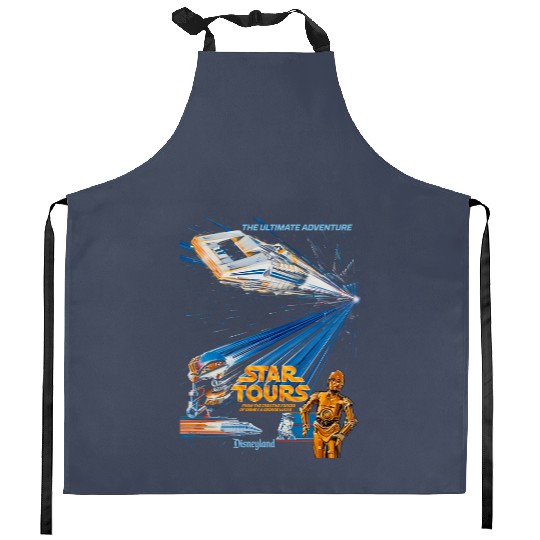 Vintage Star Tours Kitchen Aprons Star Wars Ride Kitchen Aprons Disneyland Kitchen Aprons Y2k Disney Kitchen Aprons Star Wars Kitchen Aprons