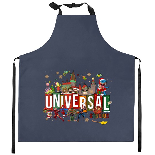 Universal Studios Christmas Kitchen Aprons, Disneyland Christmas