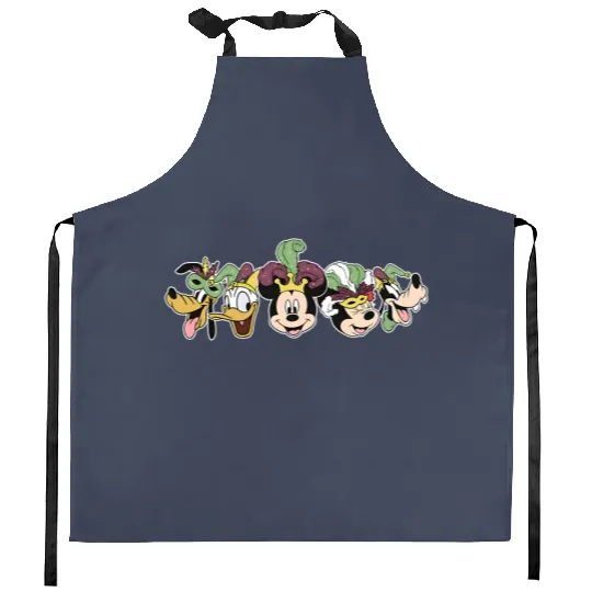 Disney Mardi Gras Kitchen Aprons, Disney Character Kitchen Aprons