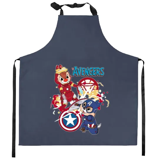 Disney Chip And Dale Avengers Kitchen Aprons, Chip And Dale Kitchen Aprons