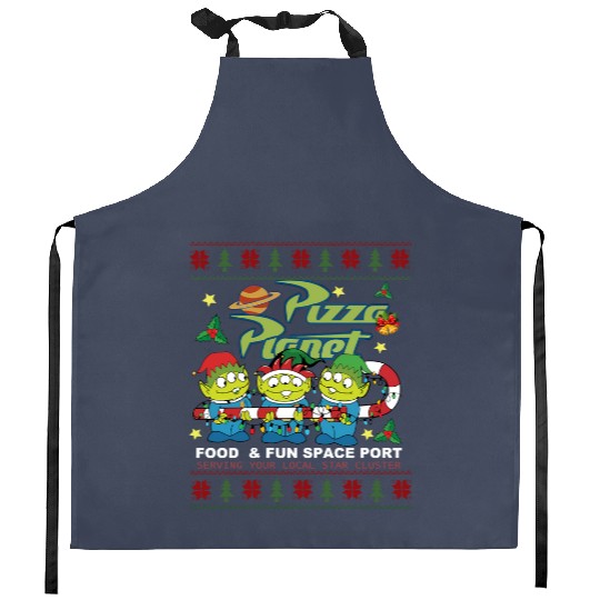 Disney Christmas Toy Story Pizza Planet Aliens Kitchen Aprons
