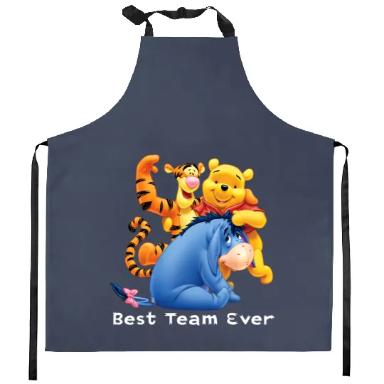 Disney Best Team Ever Kitchen Aprons, Disneyworld Eeyore Winnie The Pooh Tiger Kitchen Aprons, Animal Kingdom Kitchen Aprons